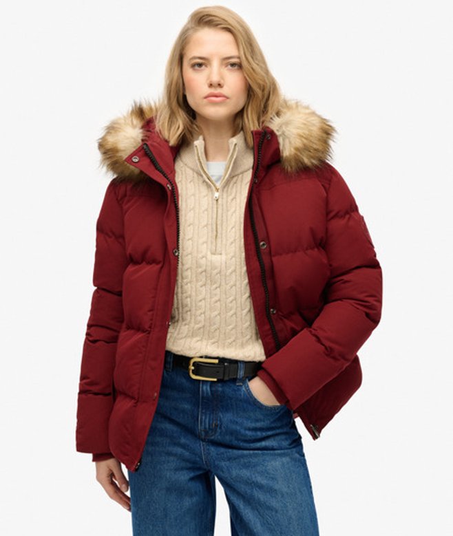Superdry Everest Five Baffle Pufferjas Red