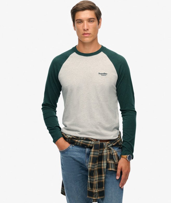 Herren Essential Baseball Langarmshirt - Größe: XL - Superdry - Modalova