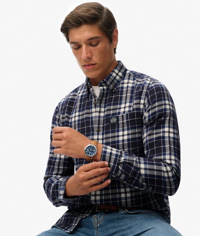 Katoenen Lumberjack Overhemd met Lange Mouwen