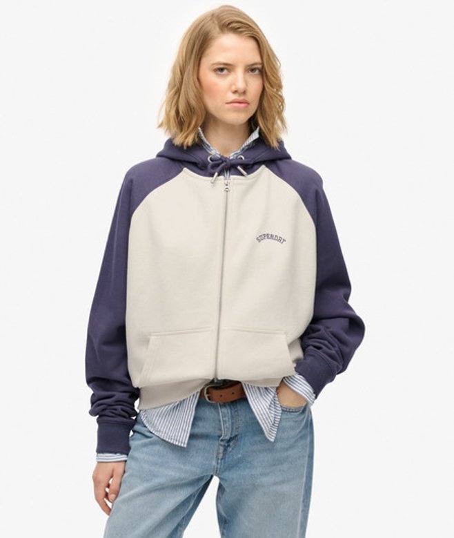 Essential Logo Raglan Zip Hoodie