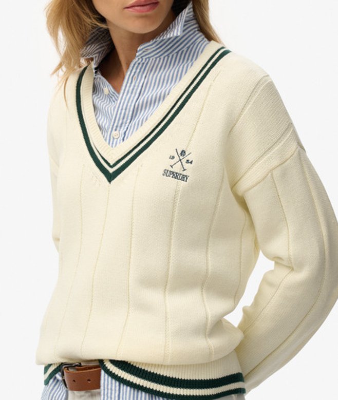 Cricket Club Trui White Grootte: 38 afbeelding