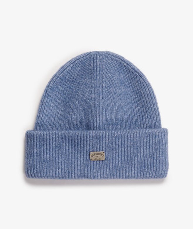 Ribgebreide Beanie Light Blue Grootte: 1SIZE afbeelding