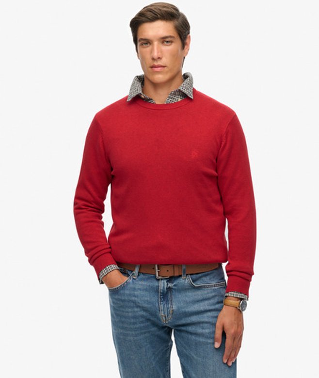 Essentials Katoenen Trui Red Grootte: Xxl afbeelding