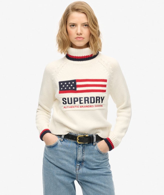 Americana Gebreide Coltrui Crème Grootte: 40 afbeelding