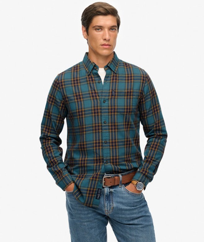 Vintage Check Overhemd Green Grootte: S afbeelding