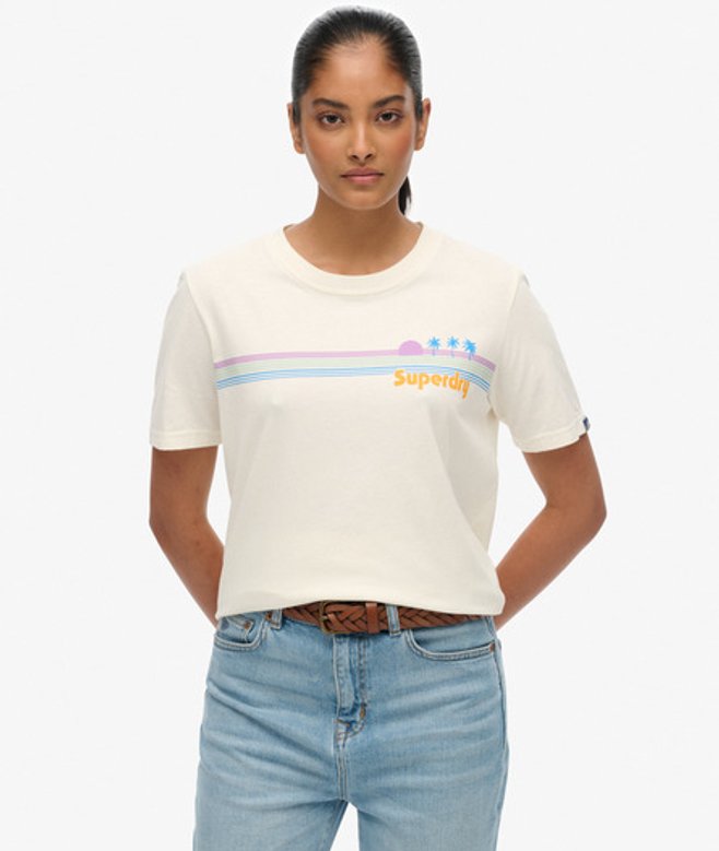 T-shirt à Rayures Arc-en-ciel Taille: 38 - Superdry - Modalova