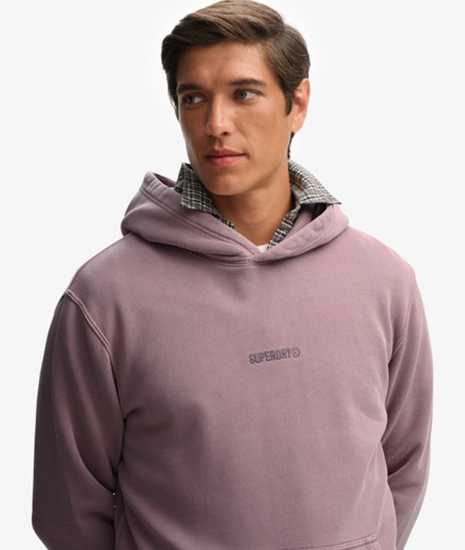 Hoodie met Micrologo Purple Grootte: L afbeelding
