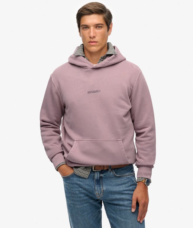 Superdry Hoodie met Micrologo Purple