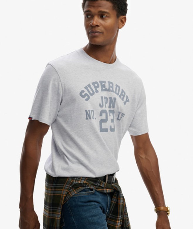 Athletic Essential T-shirt met Print Light Grey Grootte: XL afbeelding