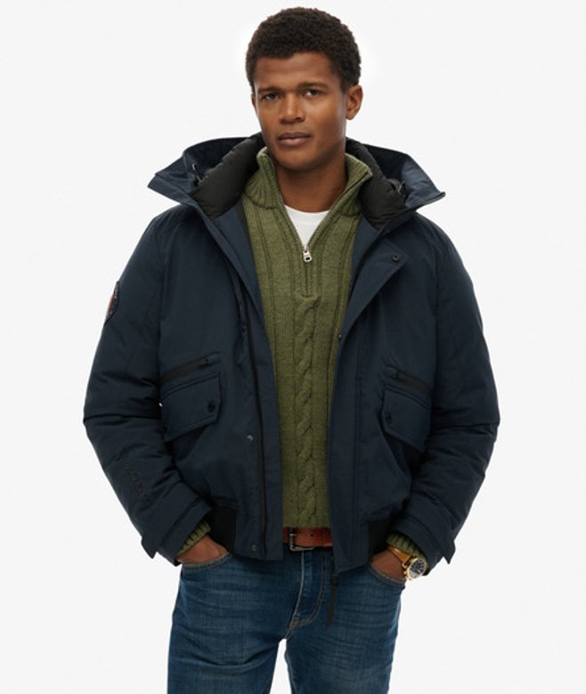 Superdry Gewatteerd City Bomberjack Blauw