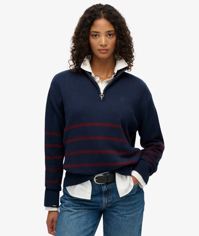 Gebreide Trui met Halve Rits