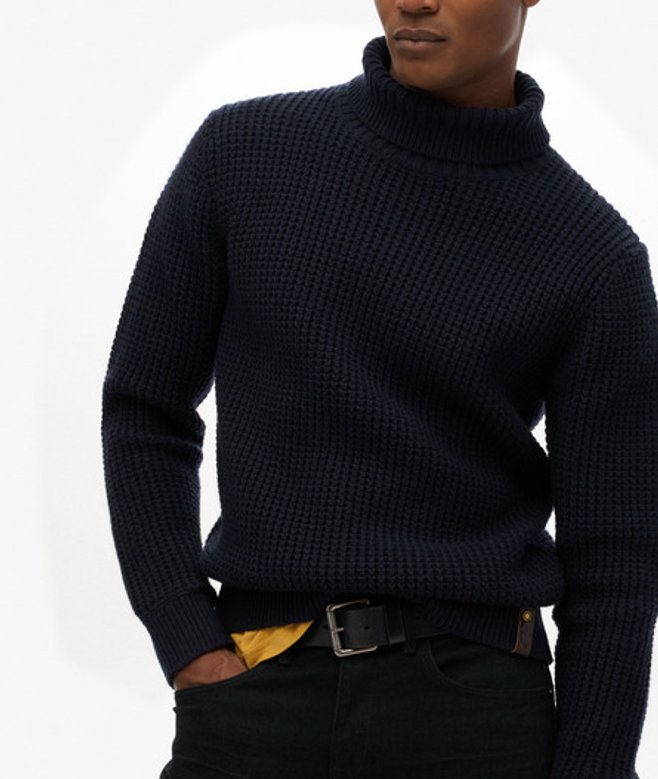 The Merchant Store - Coltrui met Textuur Blauw Grootte: L afbeelding