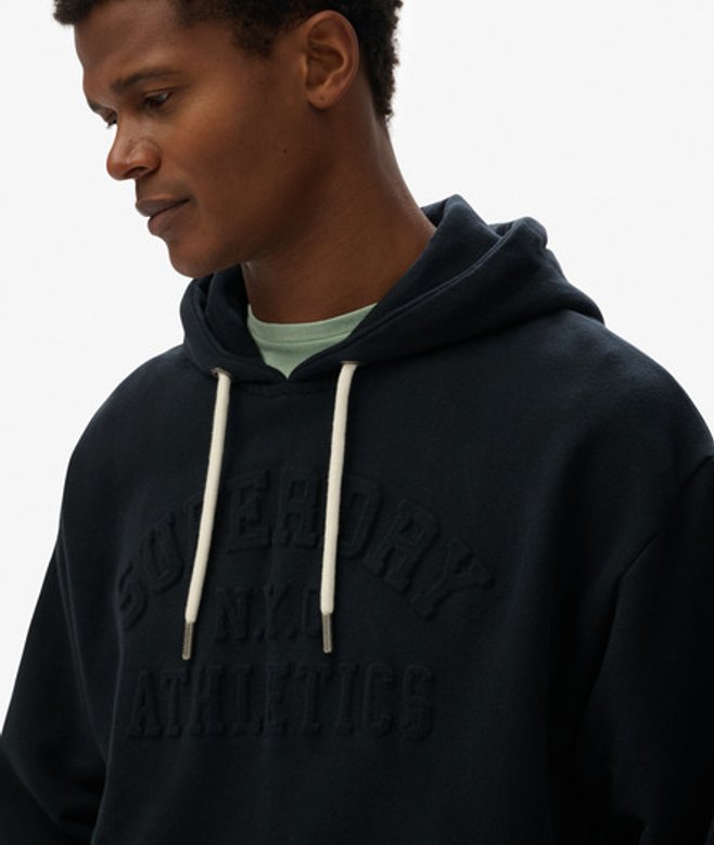 Athletic Embossed Oversized Hoodie
