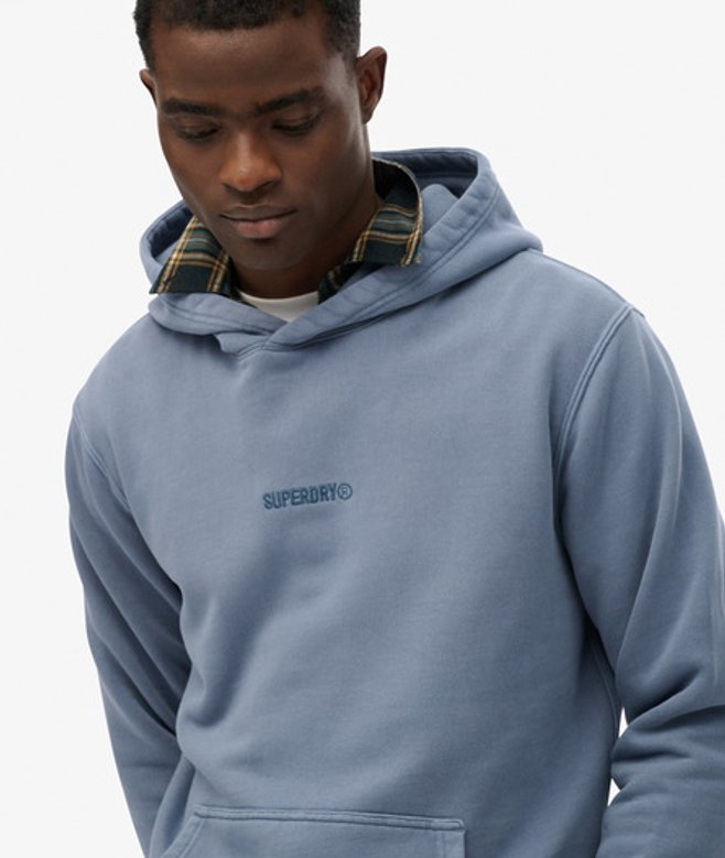 Superdry Hoodie met Micrologo Blue