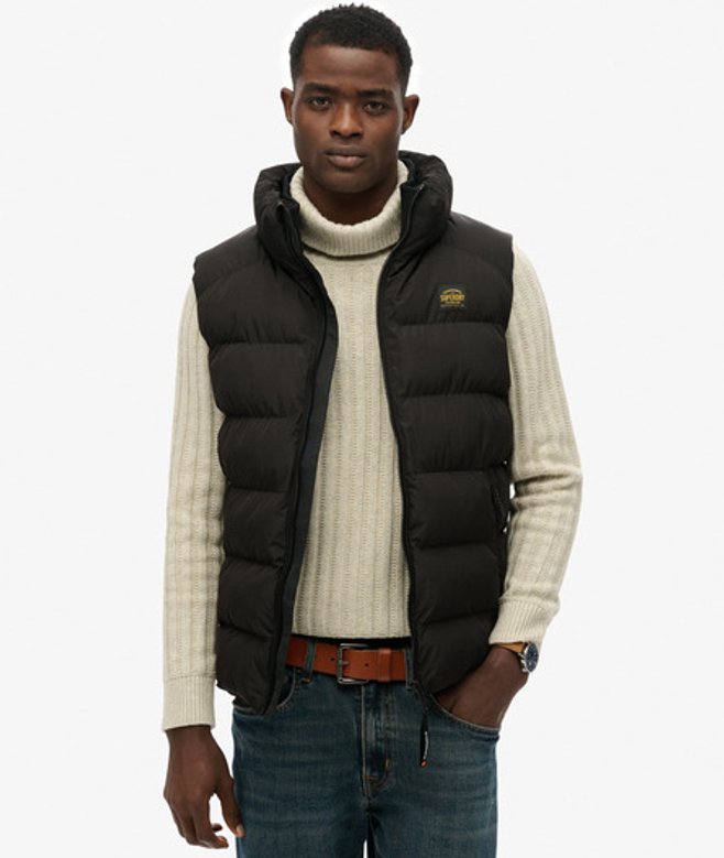 Sports Pufferbodywarmer Black Grootte: Xxl afbeelding