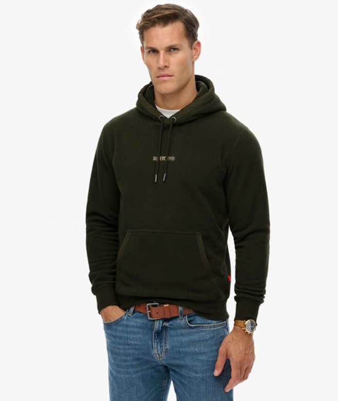 Fleece Hoodie met Micrologo