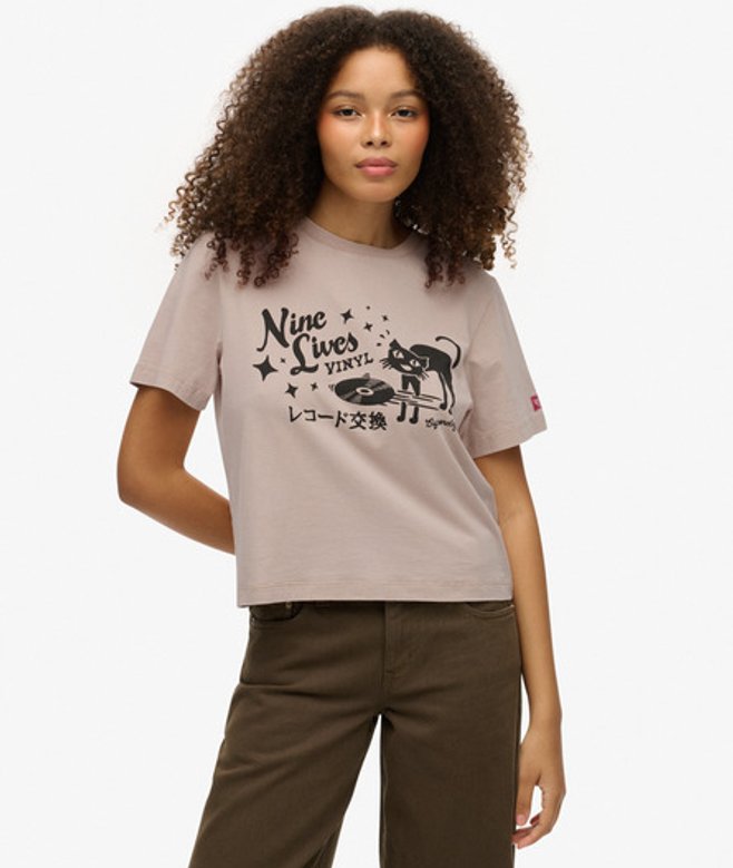 Roadside Trade Relaxed T-shirt Brown Grootte: 42 afbeelding