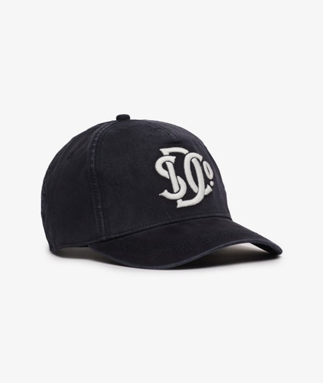 The Merchant Store - Truckerpet met Monogram Blauw Grootte: 1SIZE afbeelding