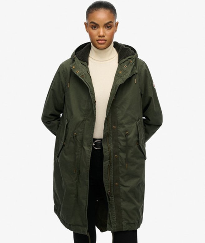 Military Borg Fishtail Parka Khaki Grootte: 36 afbeelding