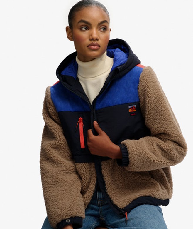 Sherpa Fleece Jas Met Capuchon
