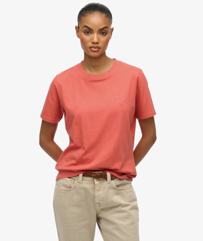 Essential T-shirt met Geborduurd Logo