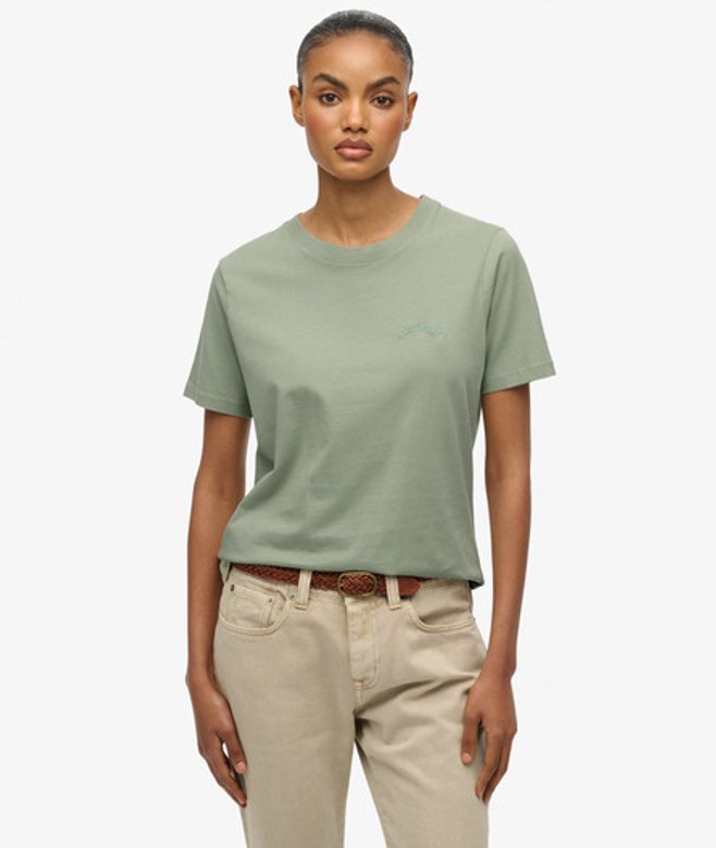 Essential T-shirt met Geborduurd Logo