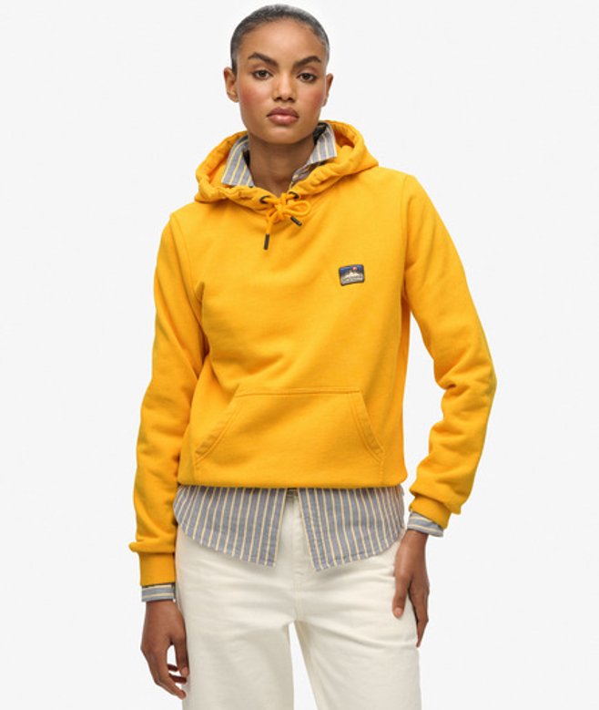 Superdry Great Outdoors Hoodie met Borduursel Yellow