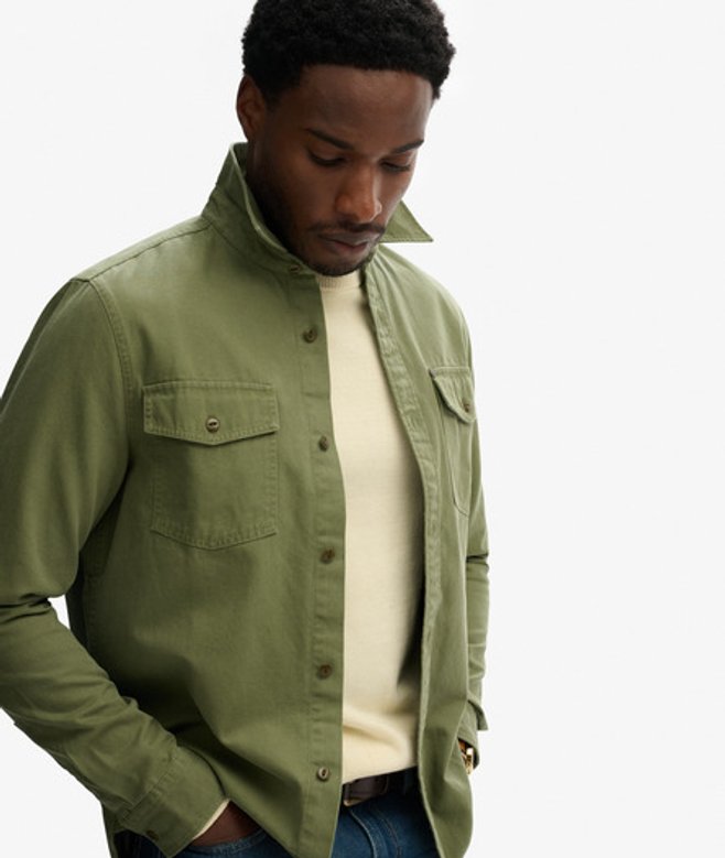 The Merchant Store - Frontier Overhemd Khaki Grootte: S afbeelding
