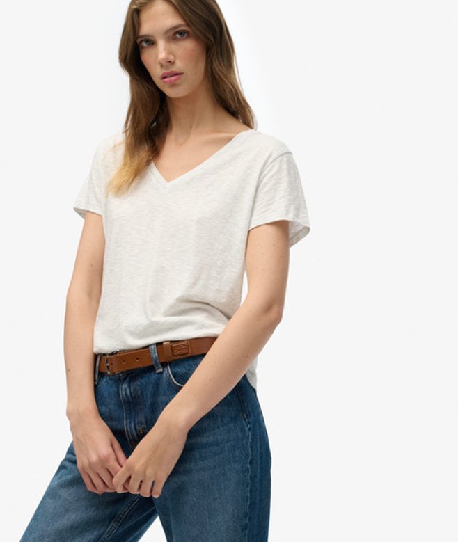 Studios Slub T-shirt met Borduursel