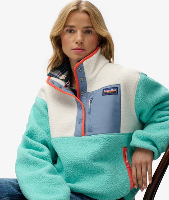 Colour Block Fleece Pullover