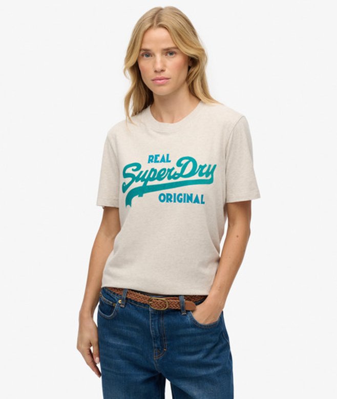 Organic Cotton Vintage Logo Scripted T-shirt