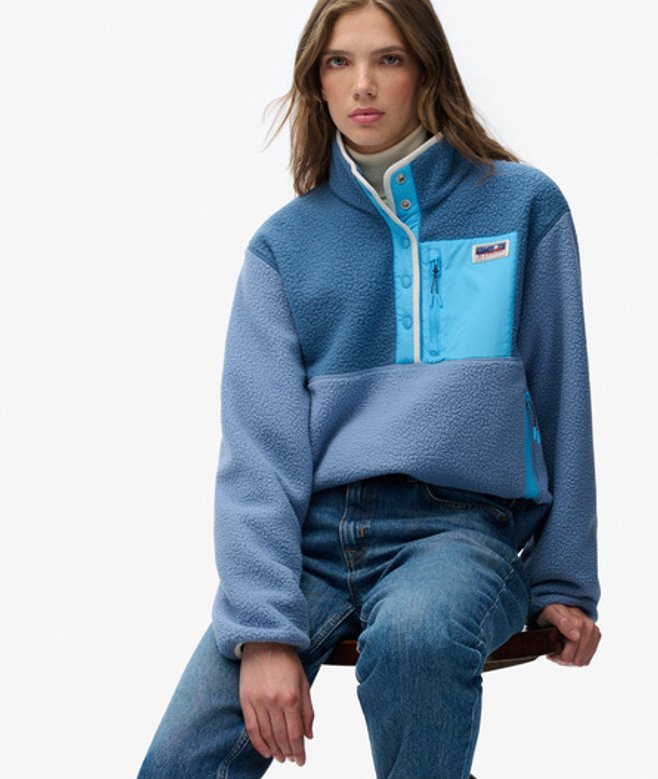 Colour Block Fleece Pullover