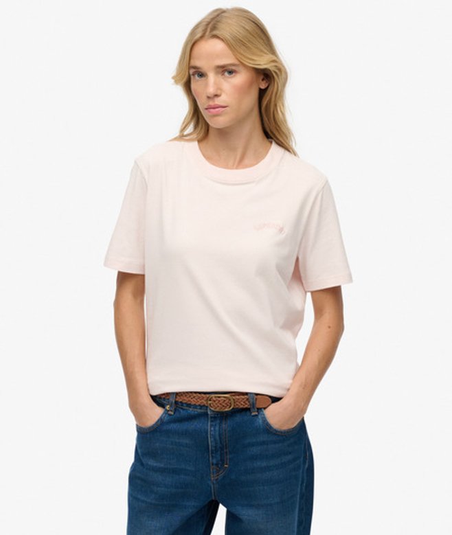 Essential T-shirt met Geborduurd Logo