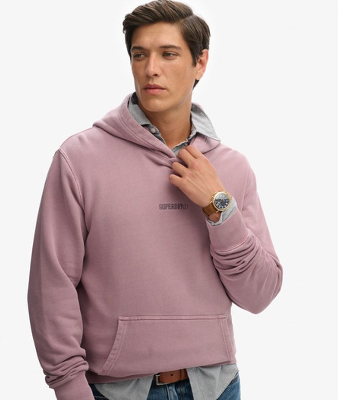 Hoodie met Micrologo Purple Grootte: L afbeelding