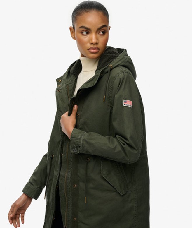 Military Borg Fishtail Parka Khaki Grootte: 44 afbeelding