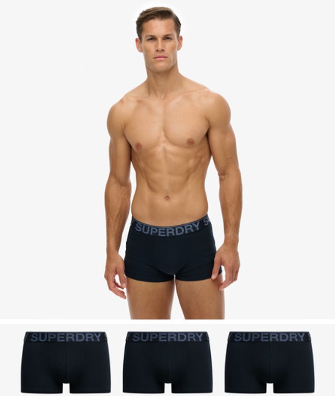 Biologisch Katoenen Trunk Drieverpakking Blauw Grootte: XL afbeelding