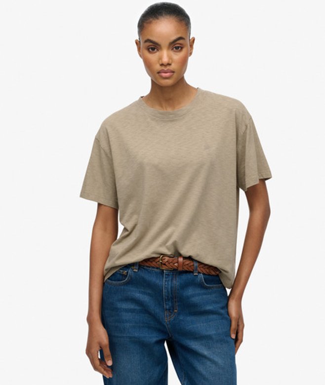 Studios T-shirt met Ronde Hals Beige Grootte: 42 afbeelding