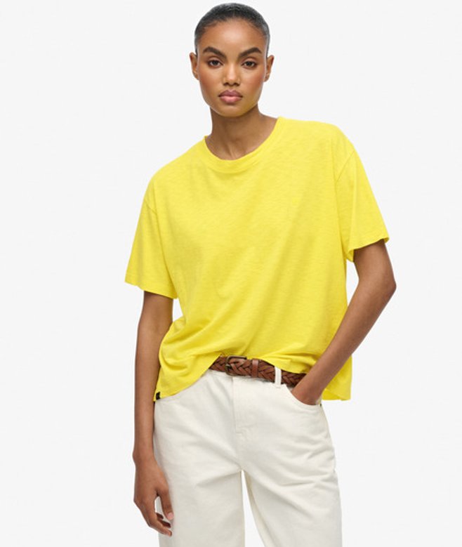 Studios T-shirt met Ronde Hals Yellow Grootte: 38 afbeelding