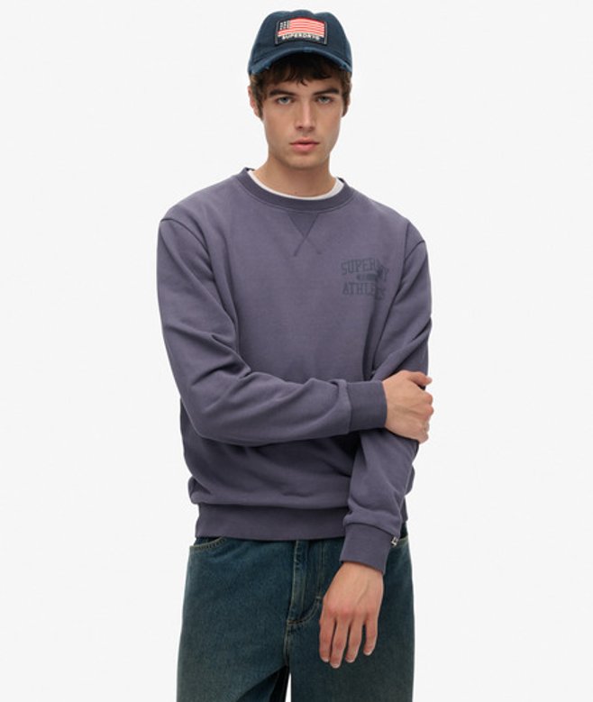 Athletic Essentials Sweatshirt met Ronde Hals Purple Grootte: L afbeelding