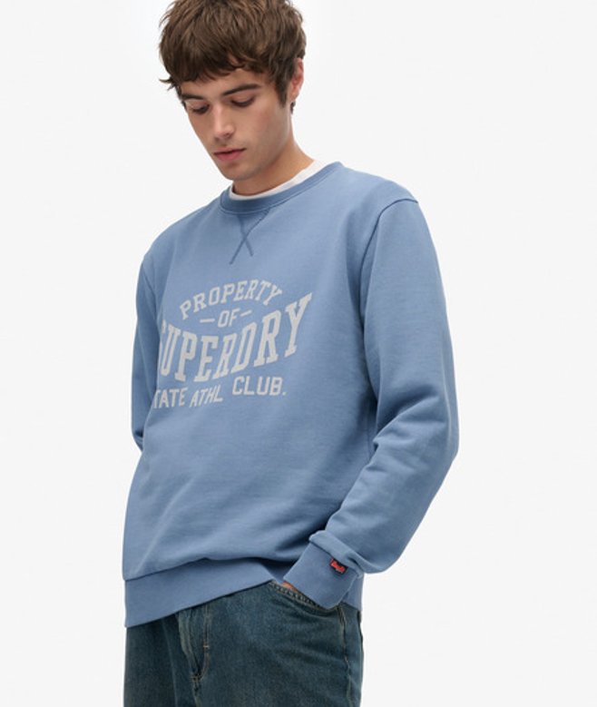 Athletic Essentials Sweatshirt met Ronde Hals Blue Grootte: M afbeelding