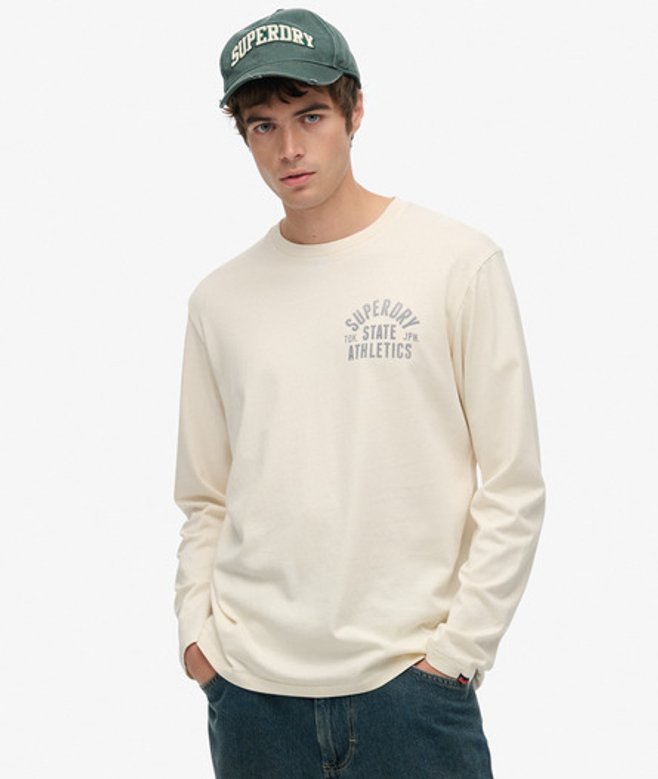 Athletic Essentials top met Lange Mouwen White Grootte: XL afbeelding