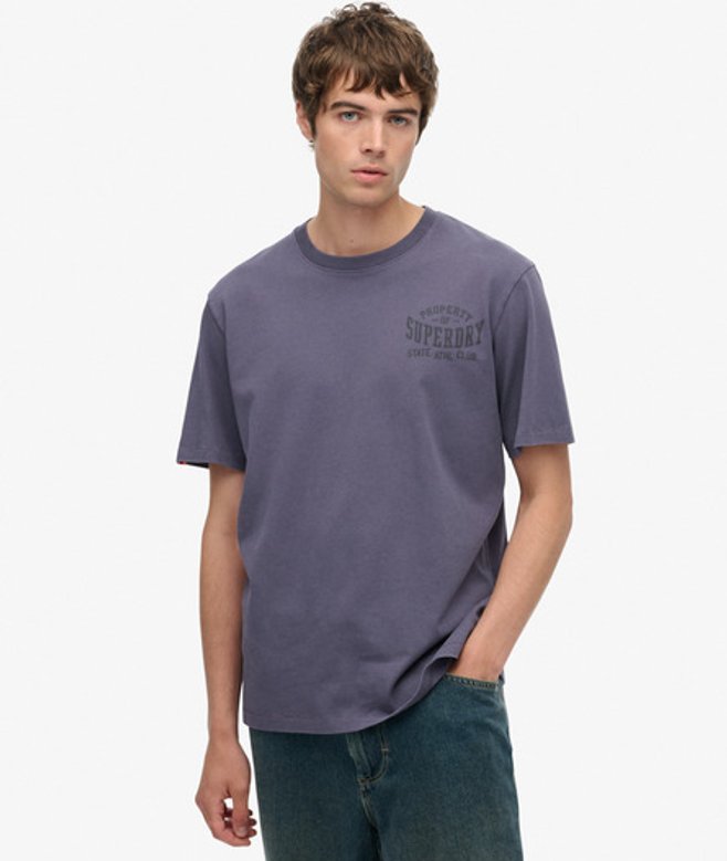 Athletic Essential T-shirt met Print Purple Grootte: S afbeelding