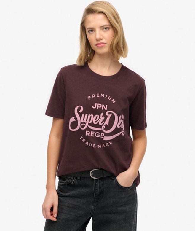 Premium Script Entry T-shirt Red Grootte: 42 afbeelding