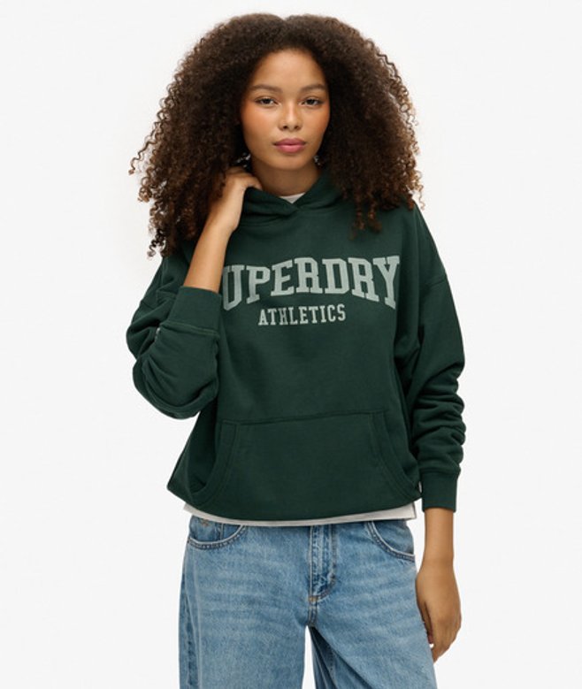 Athletic Essentials Hoodie met Losse Pasvorm Green Grootte: 38 afbeelding