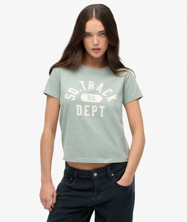Athletic Nauwsluitend T-shirt met Grafische Print Green Grootte: 42 afbeelding