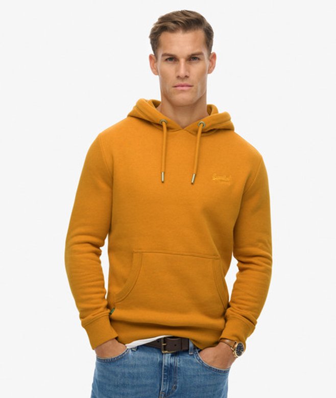 Superdry Vintage Logo Geborduurde Hoodie Yellow
