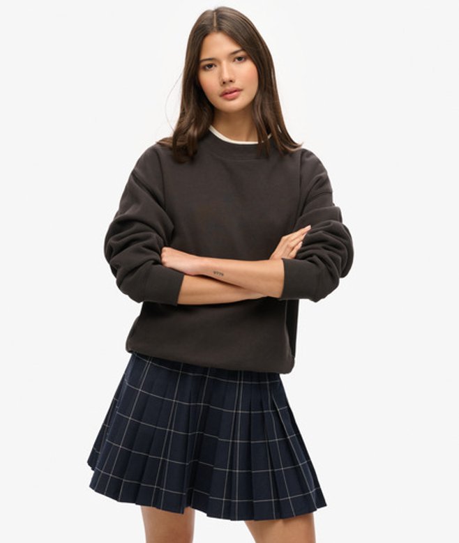 Geplooide Vintage Minirok Blauw Grootte: 14 afbeelding