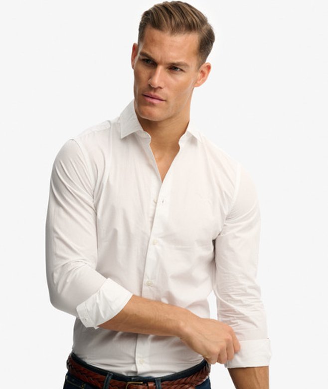 Klassiek Gesneden Overhemd Met Lange Mouwen