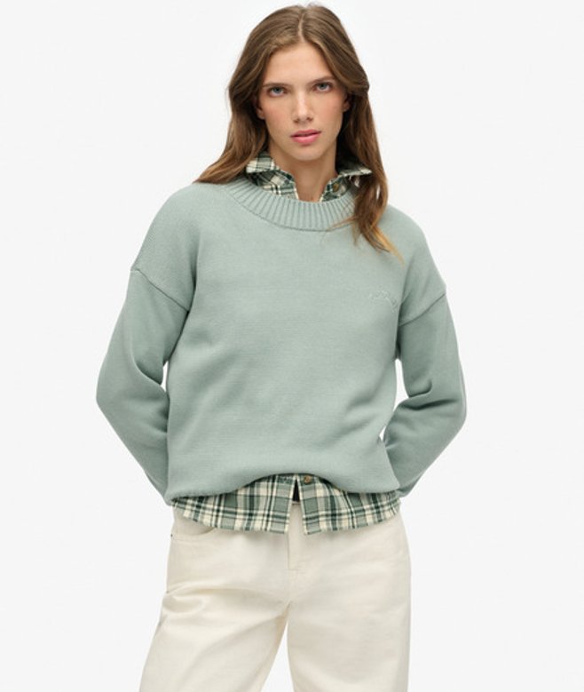 Essential Crew Neck Trui Green Grootte: 44 afbeelding