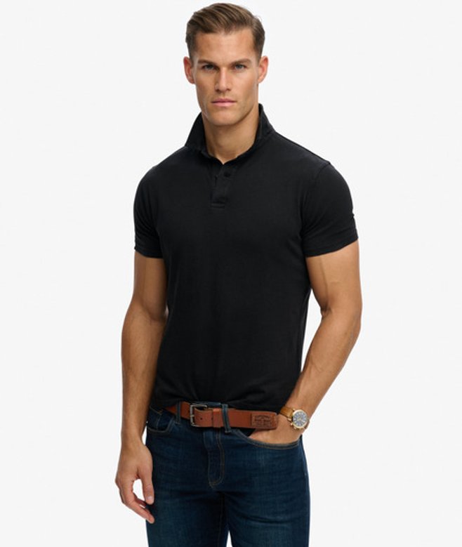 Superdry Essential Jersey Polo Black